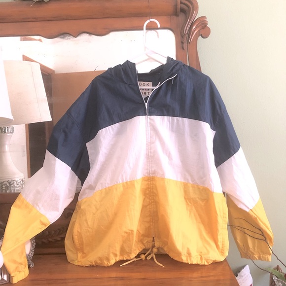 Unique Tri-Color windbreaker, hood (Minimal use) - Picture 1 of 4